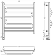 Электрический полотенцесушитель Сунержа Элегия 3.0 60x60 30-5818-6060 цвет Матовый белый-3