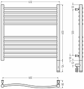 Электрический полотенцесушитель Сунержа Флюид 3.0 60x60 30-5821-6060 цвет Матовый белый-3