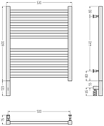 Электрический полотенцесушитель Сунержа Модус 3.0 60x50 31-5700-6050 цвет Матовый чёрный-3