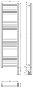 Электрический полотенцесушитель Сунержа Богема 3.0 прямая 120x30 31-5805-1230 цвет Матовый чёрный-3