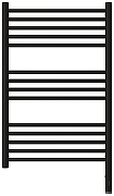 Электрический полотенцесушитель Сунержа Богема 3.0 прямая 80x50 31-5805-8050 цвет Матовый чёрный-1