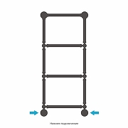 Водяной полотенцесушитель Сунержа Ренессанс 96x40 00-0281-9640 Без покрытия-3