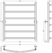 Водяной полотенцесушитель Сунержа Универсал-50 80x60 00650-8060 Без покрытия-3