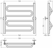 Водяной полотенцесушитель Сунержа Универсал-51 60x50 00651-6050 Без покрытия-3