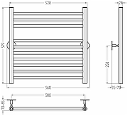 Водяной полотенцесушитель Сунержа Универсал-53 60x50 00653-6050 Без покрытия-3