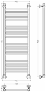 Водяной полотенцесушитель Сунержа Аксиома-10 120x40 00661-1240 Без покрытия-4