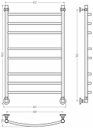 Водяной полотенцесушитель Сунержа Аксиома-20 100x60 00662-1060 Без покрытия-4