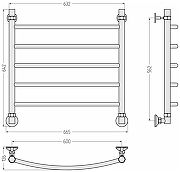 Водяной полотенцесушитель Сунержа Аксиома-20 60x60 00662-6060 Без покрытия-4