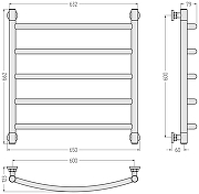 Водяной полотенцесушитель Сунержа Галант+ 60x60 020-0200-6060 цвет Шампань-2