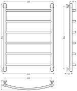 Водяной полотенцесушитель Сунержа Галант+ 80x60 020-0200-8060 цвет Шампань-2