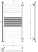 Водяной полотенцесушитель Сунержа Модус PRO 80x40 032-0450-8040 цвет Матовое золото-2
