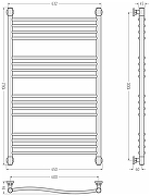 Водяной полотенцесушитель Сунержа Флюид+  100x60 020-0222-1060 цвет Шампань-2