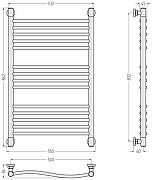 Водяной полотенцесушитель Сунержа Флюид+  80x50 020-0222-8050 цвет Шампань-2
