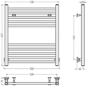 Водяной полотенцесушитель Сунержа Модус 60x50 020-0250-6050 цвет Шампань-3