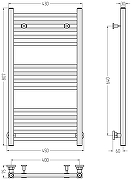 Водяной полотенцесушитель Сунержа Модус 80x40 020-0250-8040 цвет Шампань-3