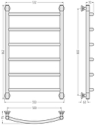 Водяной полотенцесушитель Сунержа Галант+ 80x50 022-0200-8050 цвет Матовая шампань-2