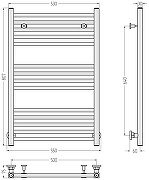 Водяной полотенцесушитель Сунержа Модус 80x50 022-0250-8050 цвет Матовая шампань-3