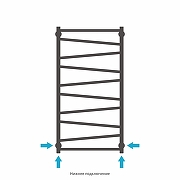 Водяной полотенцесушитель Сунержа Сирокко 100x50 022-0253-1050 цвет Матовая шампань-3