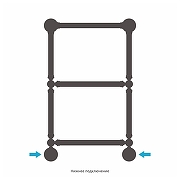 Водяной полотенцесушитель Сунержа Ренессанс 66x40 022-0280-6640 цвет Матовая шампань-3