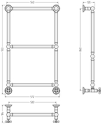 Водяной полотенцесушитель Сунержа Ренессанс 86x40 022-0280-8650 цвет Матовая шампань-2