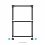 Водяной полотенцесушитель Сунержа Ренессанс 86x40 022-0280-8650 цвет Матовая шампань-3
