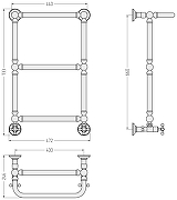 Водяной полотенцесушитель Сунержа Ренессанс 66x40 022-0281-6640 цвет Матовая шампань-2