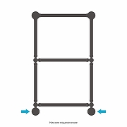 Водяной полотенцесушитель Сунержа Ренессанс 86x50 022-0281-8650 цвет Матовая шампань-3