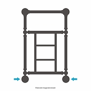 Водяной полотенцесушитель Сунержа Ренессанс 66x40 022-0282-6640 цвет Матовая шампань-3