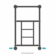 Водяной полотенцесушитель Сунержа Ренессанс 86x50 022-0282-8650 цвет Матовая шампань-3