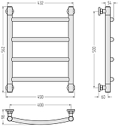 Водяной полотенцесушитель Сунержа Галант+ 50x40 03-0200-5040 цвет Золото-2