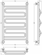 Водяной полотенцесушитель Сунержа Элегия+ 80x50 03-0205-8050 цвет Золото-2