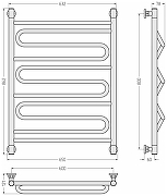 Водяной полотенцесушитель Сунержа Элегия+ 80x60 03-0205-8060 цвет Золото-2