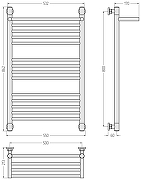 Водяной полотенцесушитель Сунержа Богема+ с 1 полкой 80x50 03-0223-8050 цвет Золото-2