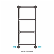 Водяной полотенцесушитель Сунержа Ренессанс 96x40 03-0280-9640 цвет Золото-3