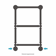Водяной полотенцесушитель Сунержа Ренессанс 66x40 03-0281-6640 цвет Золото-3