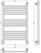 Водяной полотенцесушитель Сунержа Богема+ прямая 80x50 032-0220-8050 цвет Матовое золото-2