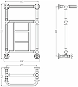 Водяной полотенцесушитель Сунержа Ренессанс 66x40 032-0282-6640 цвет Матовое золото-2