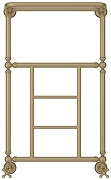 Водяной полотенцесушитель Сунержа Ренессанс 86x50 032-0282-8650 цвет Матовое золото-1
