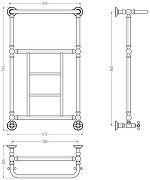 Водяной полотенцесушитель Сунержа Ренессанс 86x50 032-0282-8650 цвет Матовое золото-2