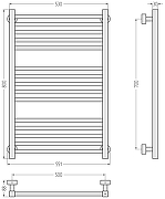 Водяной полотенцесушитель Сунержа Модус PRO 80x50 31-0450-8050 цвет Матовый чёрный-2