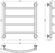 Водяной полотенцесушитель Сунержа Галант+ 50x50 12-0200-5050 цвет Белый-2