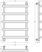 Водяной полотенцесушитель Сунержа Атлант 80x50 12-0226-8050 цвет Белый-2