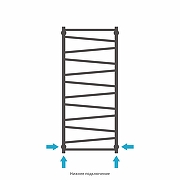 Водяной полотенцесушитель Сунержа Сирокко 120x50 12-0253-1250 цвет Белый-3