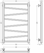 Водяной полотенцесушитель Сунержа Сирокко 80x50 12-0253-8050 цвет Белый-2