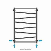 Водяной полотенцесушитель Сунержа Сирокко 80x50 12-0253-8050 цвет Белый-3
