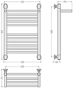 Водяной полотенцесушитель Сунержа Богема+ с 1 полкой 60x40 30-0223-6040 цвет Матовый белый-2