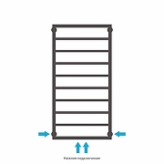 Водяной полотенцесушитель Сунержа Канцлер 100x50 022-0254-1050 цвет Матовая шампань-5