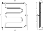 Водяной полотенцесушитель Сунержа Лира 60x60 020-4012-6060 цвет Шампань-2