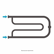 Водяной полотенцесушитель Сунержа Гусли 32x65 022-4009-3265 цвет Матовая шампань-3