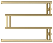 Водяной полотенцесушитель Сунержа High-Tech+ 50x65 022-4050-5065 цвет Матовая шампань-1